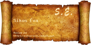 Sikos Éva névjegykártya